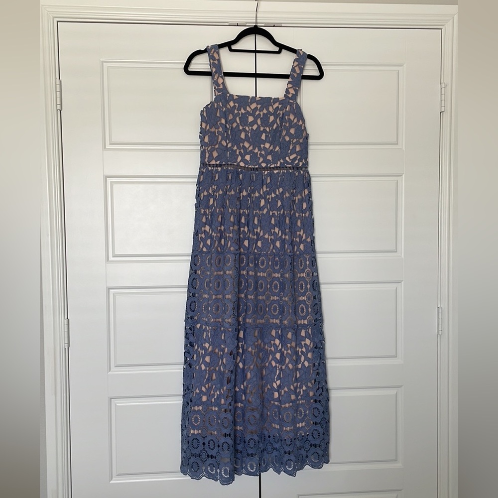 Vince Camuto Crochet Lace Overlay Dress